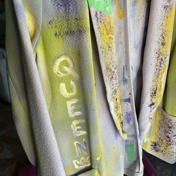 Custom Handpainted Mardi Gras/NOLA blazer by Artist Shannon Marie - Picture 4 of 10